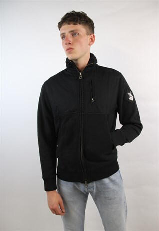 VINTAGE POLO RALPH LAUREN ZIP-UP BLACK JACKET