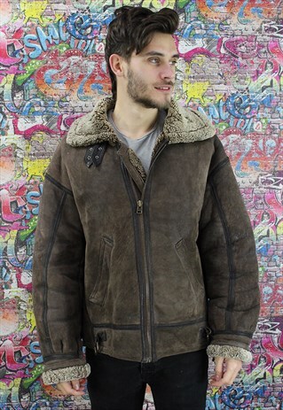 VINTAGE AVIATOR/FLYING JACKET. SHEARLING SHEEP SKIN. UNISEX.