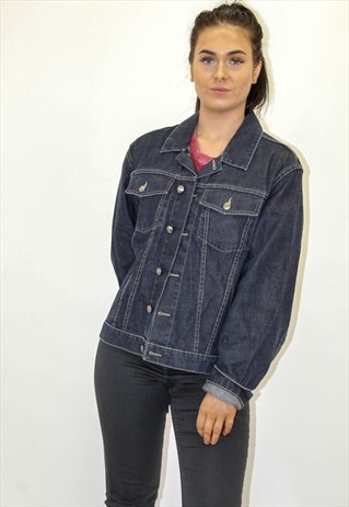 VINTAGE HUGO BOSS BLUE DENIM JACKET IN LARGE