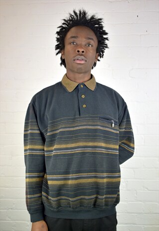 VINTAGE 90'S 1/4 BUTTON SWEATSHIRT