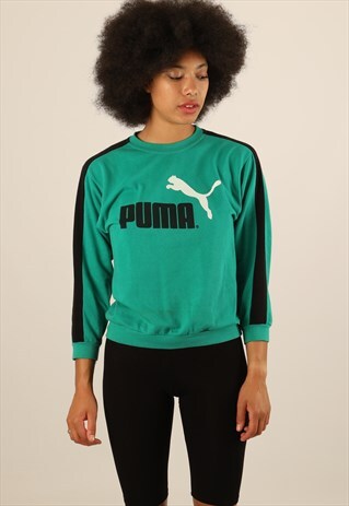 VINTAGE PUMA PRINTED SPELLOUT SWEATSHIRT