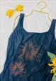 VINTAGE 90'S Y2K FIREWORK PRINT LOW BACK SWIMSUIT