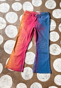 Vintage 90's Miss Sixty Ombre Rainbow Cropped Trousers - XS