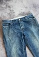 VINTAGE MENS Y2K BAGGY RACING GREEN DENIM JEANS