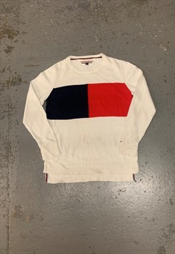 Tommy Hilfiger Knitted Jumper Patterned Sweater with Logo