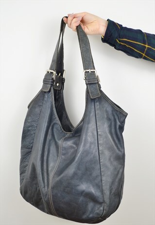 LEATHER SLOUCH SHOPPER