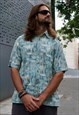 VINTAGE Y2K GEOMETRIC PRINT SHORT SLEEVE SHIRT 