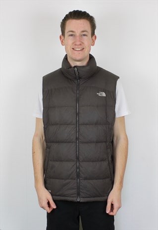 Vintage The North Face Puffer Gilet In Brown Cloutcloset Asos Marketplace