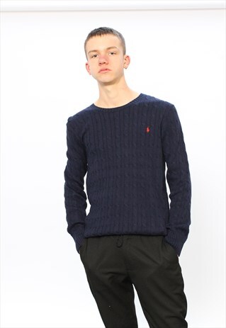 VINTAGE RALPH LAUREN KNIT BLUE