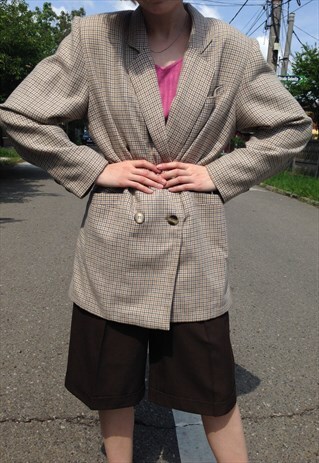 80S VIRGIN WOOL OVERSIZED JACKET
