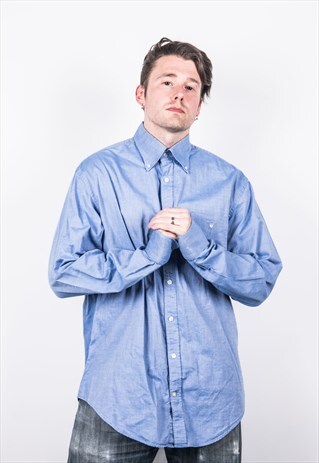 VINTAGE 1990S BLUE SHIRT