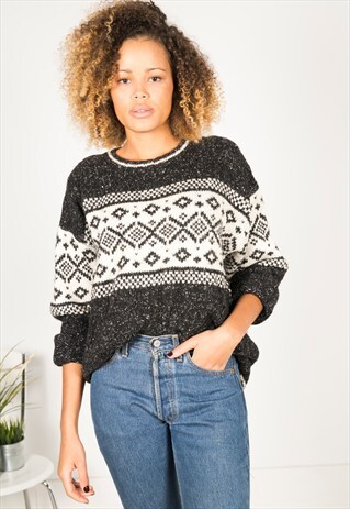 VINTAGE 80S CASUAL KNIT JUMPER / R524