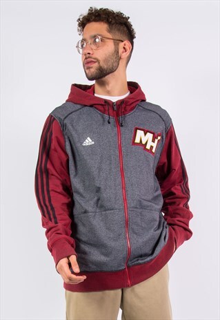 ADIDAS NBA HOODIE ZIP FASTEN SWEATSHIRT MIAMI HEAT