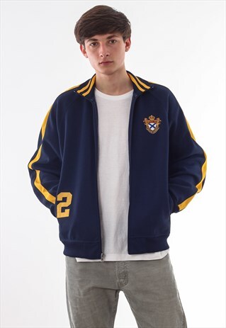 VINTAGE POLO RALPH LAUREN TRACKSUIT TRACK TOP NAVY BLUE