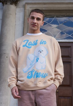 Last In Show Men's Printed Graphic Sweatshirt in Neutral