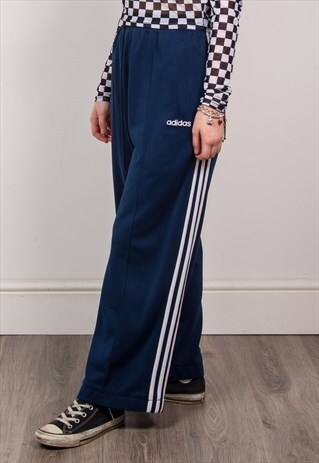 ADIDAS VINTAGE 90'S NAVY BLUE TRACKSUIT BOTTOMS TROUSERS