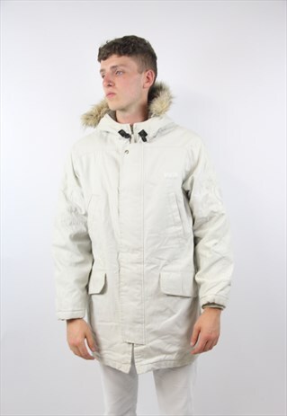 VINTAGE WHITE LEVI'S HEAVY PARKA JACKET