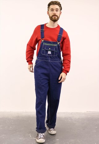 VINTAGE LIBERTY BLUE DENIM DUNGAREES