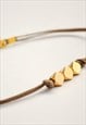 GOLD NUGGETS ANKLET FOR WOMEN BROWN ANKLE BRACELET BEADS