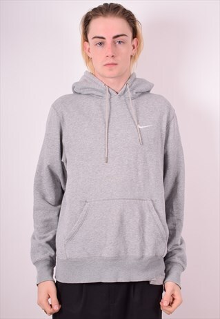 NIKE MENS VINTAGE HOODIE JUMPER MEDIUM GREY 90S