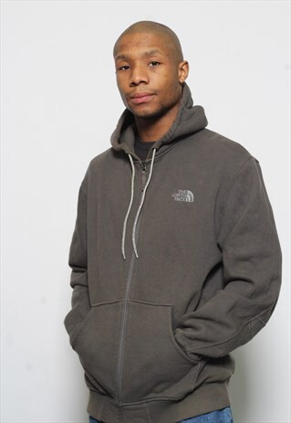 VINTAGE NORTH FACE HOOD FULL ZIP HOODIE BROWN