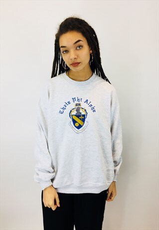 VINTAGE EMBROIDERED USA SWEATSHIRT