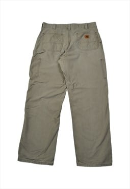 Vintage Carhartt Carpenter Pants Wide Leg Khaki W36 L32