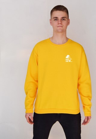 YELLOW PINEAPPLE OCEAN (WHITE) SWEATSHIRT