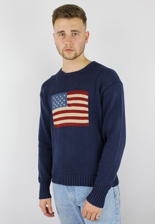 RALPH LAUREN POLO JEANS FLAG KNITTED JUMPER