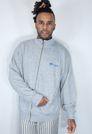 CHAMPION EMBROIDED ZIP SWEATSHIRT