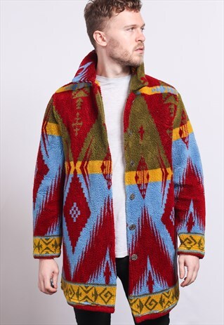 VINTAGE AZTEC INCA FLEECE JACKET