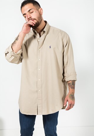 VINTAGE 80S POLO RALPH LAUREN SHIRT / 0080 / 805-4