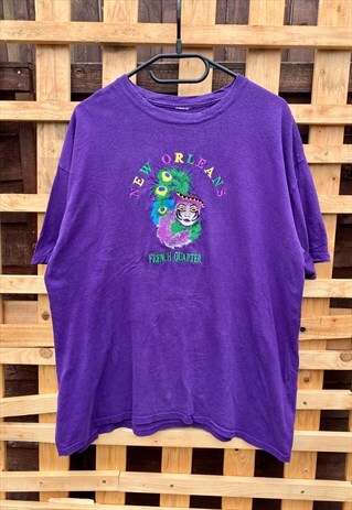 Vintage 1990s New Orleans purple tourist T-shirt medium 