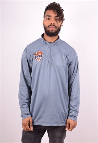 NIKE MENS VINTAGE TRACKSUIT TOP XL GREY 90S