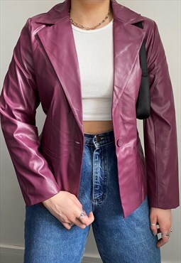 wallis purple leather jacket