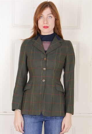 VINTAGE TWEED EQUESTRIAN BLAZER JACKET