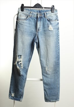 Vintage H&M Denim Ripped Trousers Jeans Blue