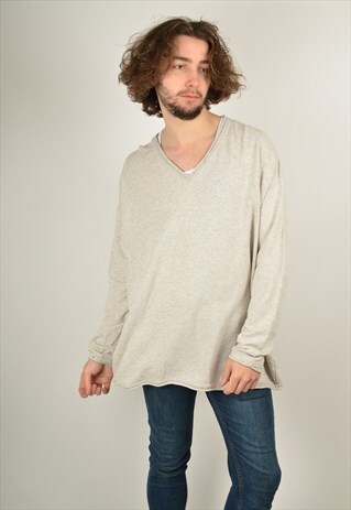 VINTAGE DKNY LONG SLEEVE T- SHIRT IN GREY