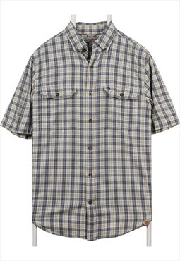 Vintage 90's Carhartt Shirt Check Short Sleeve Button Up