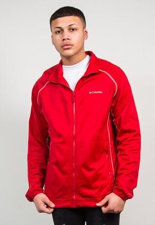 COLUMBIA TRACKSUIT JACKET RED