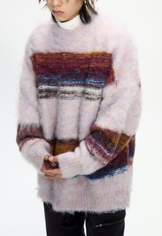 Men's color textured sweater A VOL.3