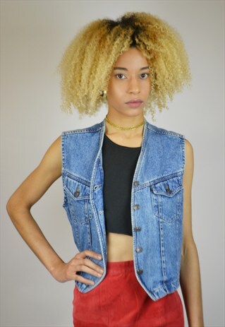VINTAGE 80'S LEVI'S SLEEVELESS DENIM JACKET