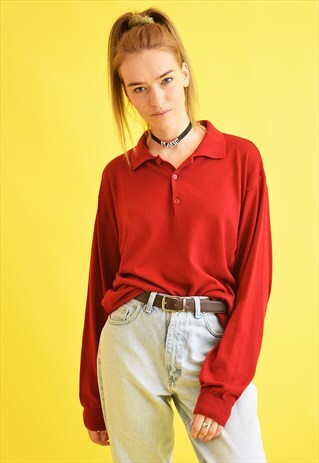 90'S RETRO OVERSIZED KNIT DADS JUMPER TOP
