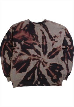 Vintage  Hanes Sweatshirt Tie Dye Crewneck Brown Large