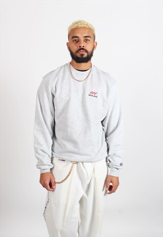 VINTAGE CHAMPION COLLEGE SWEATSHIRT GREY