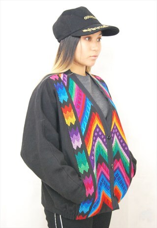 PSYCHEDELIC WEAVE AZTEC JACKET (1990'S)