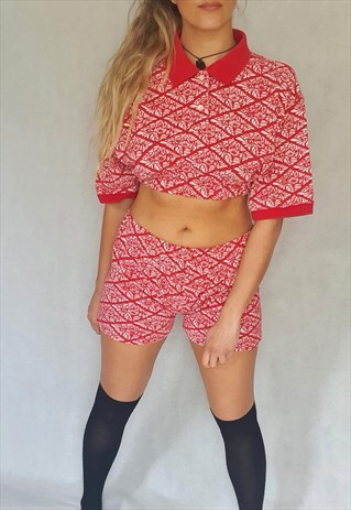 VINTAGE RE-WORKED RALPH LAUREN TOP & SHORTS TWO PIECE SET