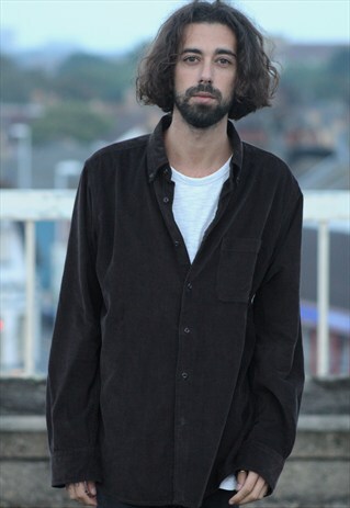VINTAGE // 90'S // CORDUOROY STYLE SHIRT