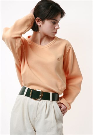90S VINTAGE ADIDAS LIGHT PINK SWEATSHIRT 1590