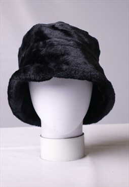 Vintage Vintage Hat 1970s Vtg Fur Hat in Black